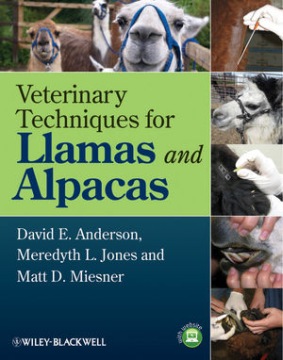 表紙 Veterinary Techniques for Llamas and Alpacas 表紙見本写真
