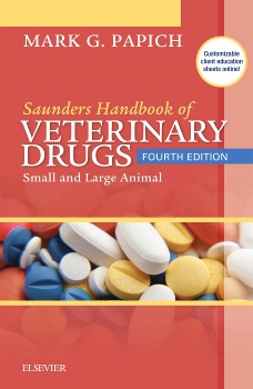 表紙 Saunders Handbook of Veterinary Drugs: Small and Large Animal, 4E 表紙見本写真