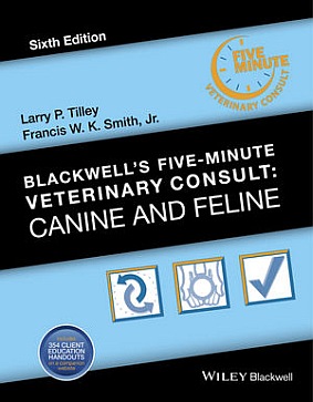 表紙 Blackwell's Five-Minute Veterinary Consult: Canine and Feline, 6/E 表紙見本写真